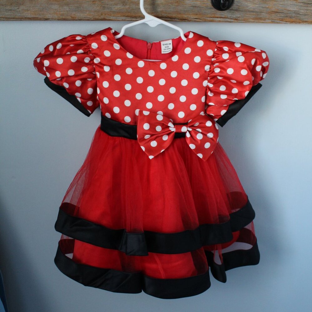 Shein Size 18-24M Minnie Mouse Likeness Dress